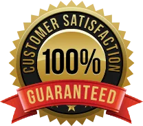 100 percent customer satisfaction guaranteed badge for Silverline Roofing Limited services.